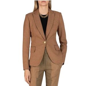 Derek Lam 10 Crosby Allie Single Breasted Houndstooth Blazer size 14